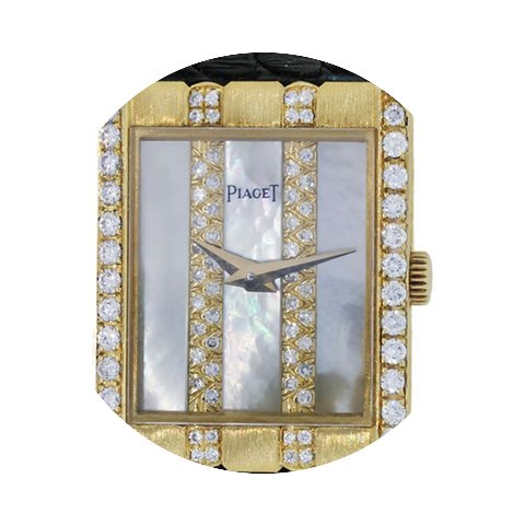 Piaget 18k Gold Diamond MOP Dial on Leat...
