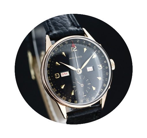 Movado Rare Triple Calendar 18 KT GOLD M...
