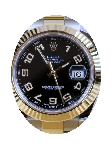 Rolex Datejust II 116333 Black Arabic Ye...