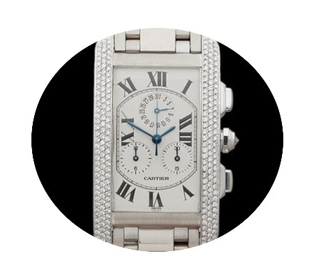 Cartier Tank Americaine Pave Diamonds 18...
