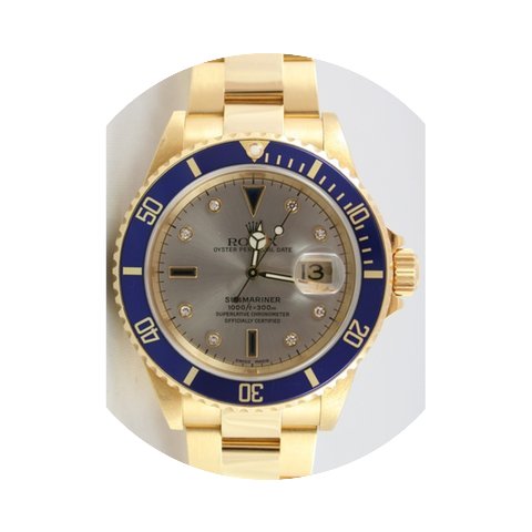 Rolex Submariner 16618 18K Yellow Gold F...