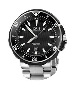 Oris ProDiver Date Titanium Bracelet, Bl...