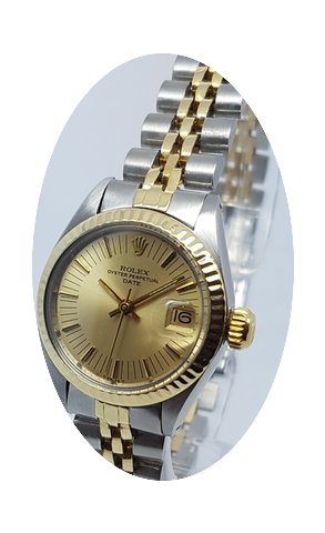 Rolex DateJust 6917 Ladies 18K Gold &amp...