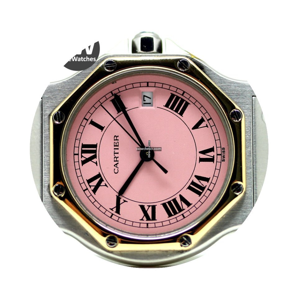 Cartier Santos Ronde Steel & Gold Pink D...
