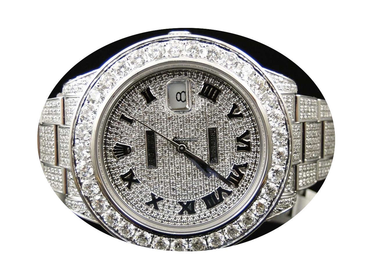 Rolex 28 Ct New Mens Fully Iced out Genu...