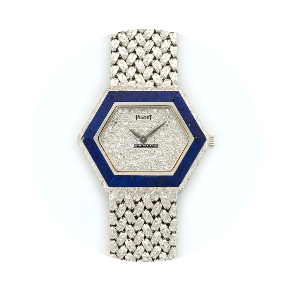 Piaget White Gold Lapis & Diamond Watch...