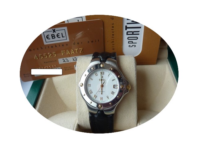Ebel 40mm Sportwave gents Model solid Go...