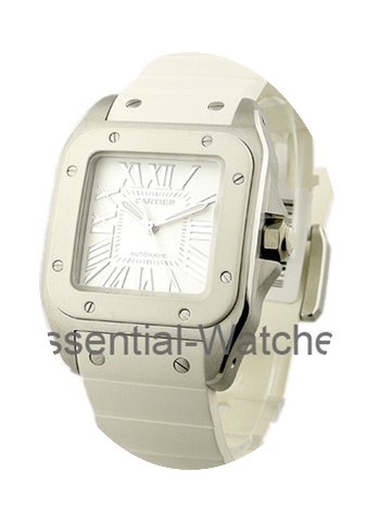 Cartier Santos 100 Ladys White...