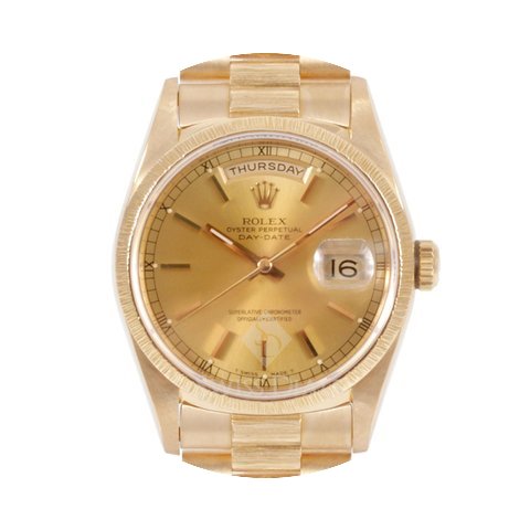 Rolex Day-Date Yellow Gold Champagne Sti...