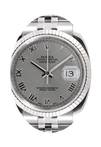 Rolex Datejust 36 116234-SLVRFJ Silver R...