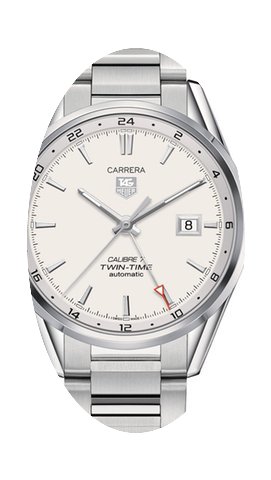 TAG Heuer Carrera Twin Time 41mm Mens Wa...