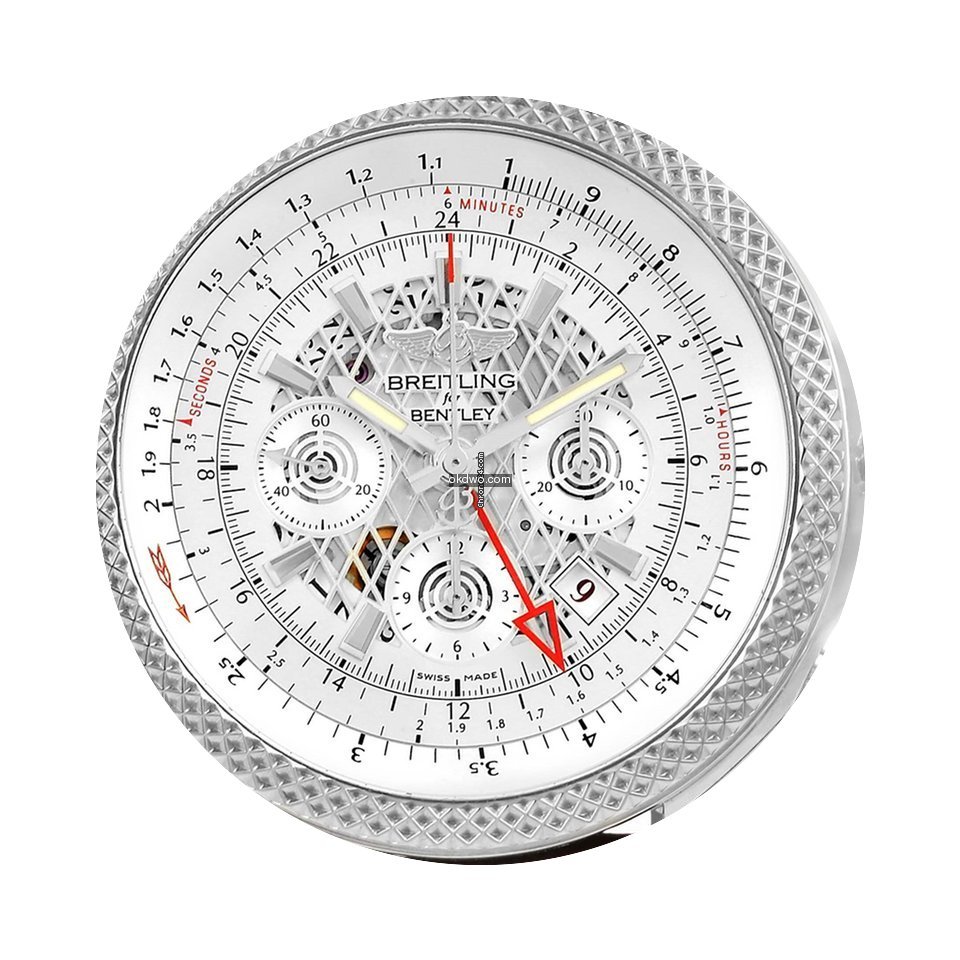 Breitling Bentley Gmt Chronograph Silver...
