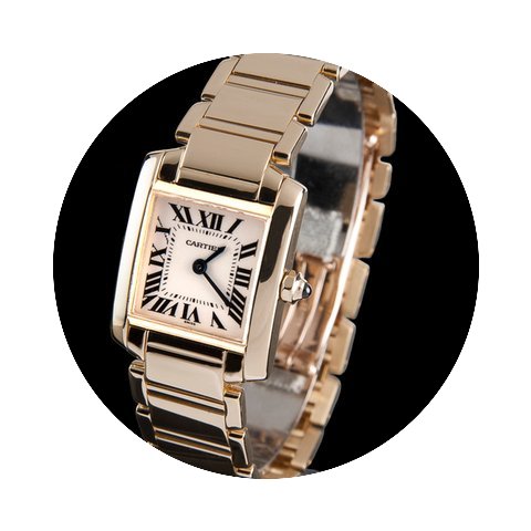 Cartier tank francaise yellow gold lady...