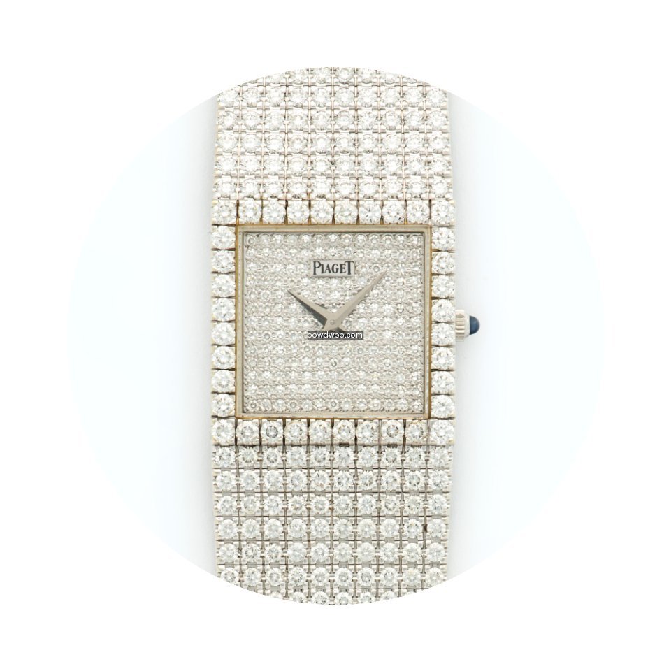 Piaget White Gold Full Pave Diamond Watc...