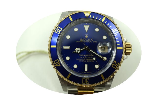 Rolex 16613 Submariner ss/18k card/bookl...