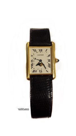 Cartier TANK cuarzo,calendario Fase luna...