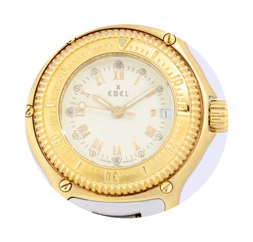 Ebel 18K Gold Discovery Diver Lady white...