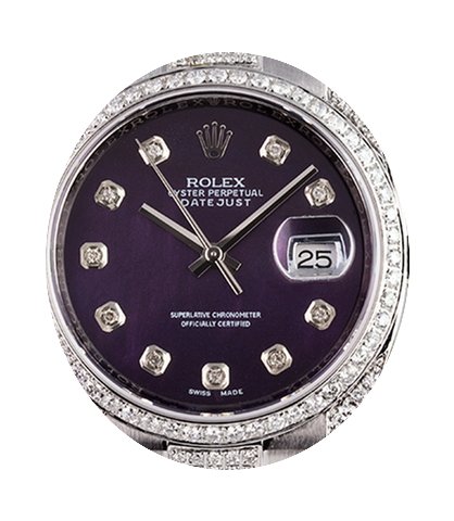 Rolex DateJust 36mm Steel Round Brillian...