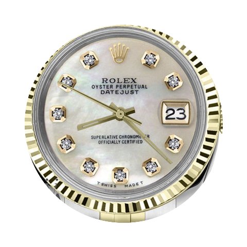 Rolex Ladies Rolex 31mm Datejust2tone Wh...