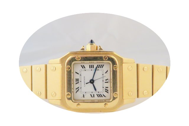 Cartier Santos Galbee 18k Yellow Gold La...