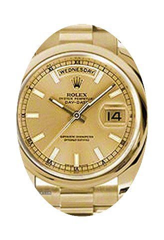 Rolex Day-Date 36 118208-GLDSDP Champagn...