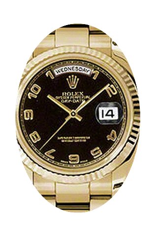 Rolex Day-Date 36 118238-BLKAFO Black Ar...