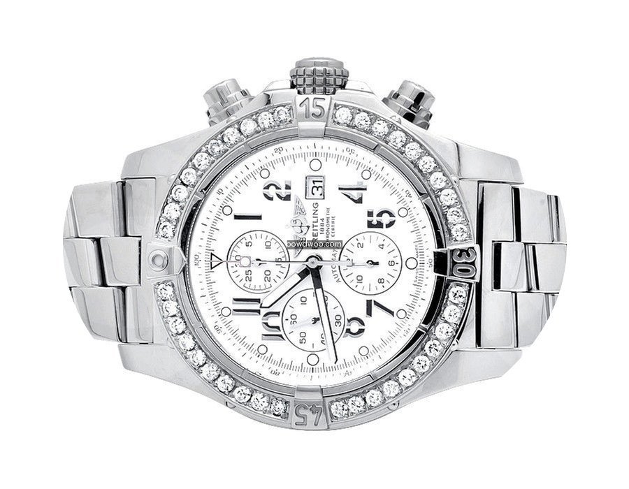 Breitling A13370 Super Avenger White Dia...