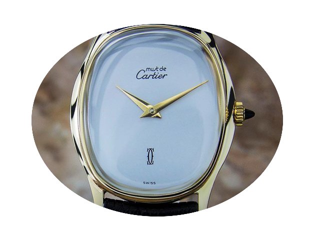 Cartier 18k Gold Electroplated Manual Sw...