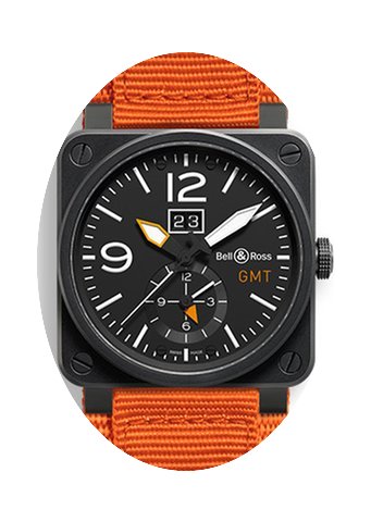 Bell & Ross AVIATION BR03 GMT CARBON...