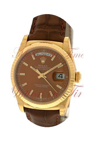 Rolex Day-Date 36mm President, Cognac Di...