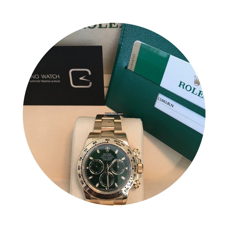 Rolex Daytona Yellow Gold Green Dial...