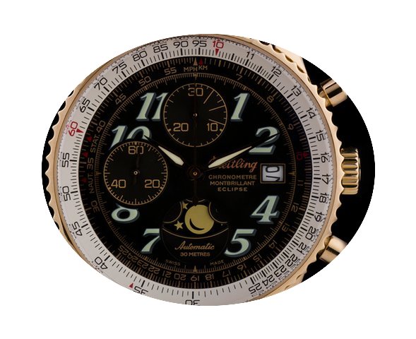 Breitling 18k R/G Black Dial Montbrillia...