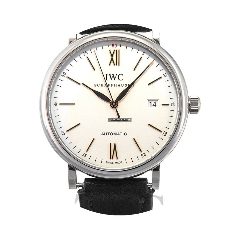 IWC Portofino Automatic White Steel/Leat...