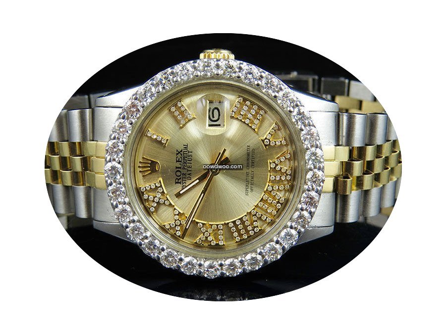 Rolex Datejust 2 Tone 18k Gold 36MM Stai...