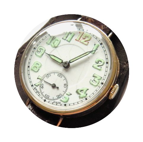 Rolex 9 KARAT GOLD Military / Militär O...