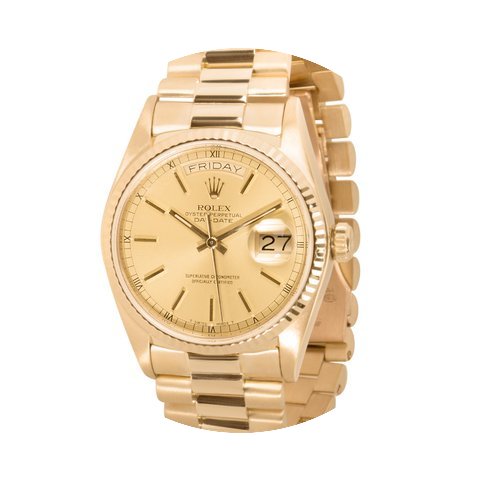 Rolex 1980s Day-Date 18K Yellow Gold Aut...