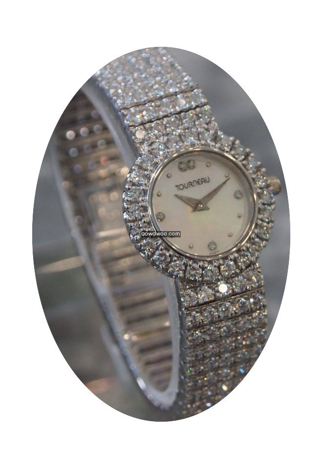 Tourneau - Lady's 18k White Gold & Diamo...