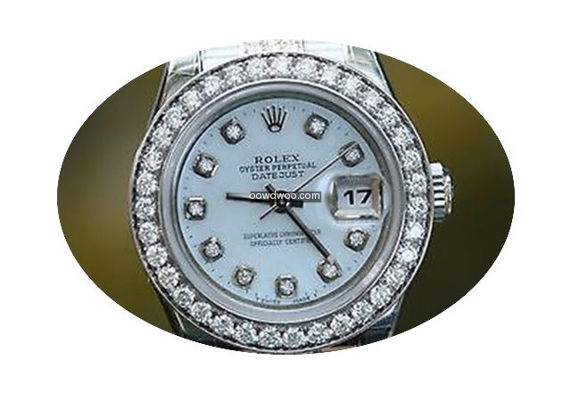 Rolex Ladies Stainless Steel Diamonds Oy...
