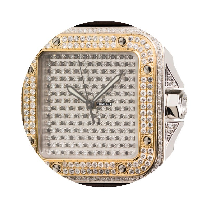 Cartier Santos 100 Large Diamond Set Wat...