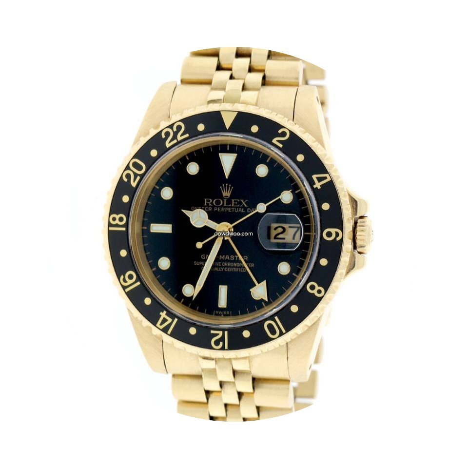 Rolex GMT-Master Yellow Gold 40MM Black ...