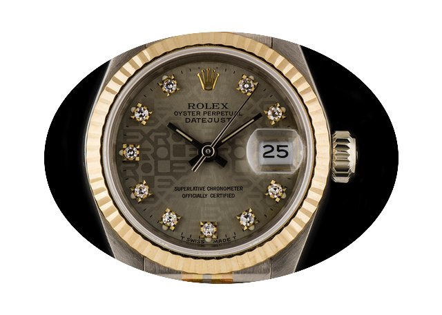 Rolex 18k Tridor Silver Jubilee Diamond ...