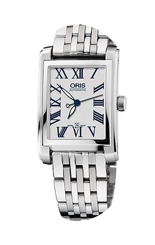 Oris Rectangular Date, Roman, Steel Brac...