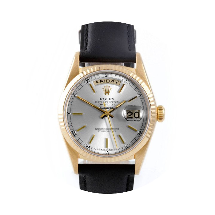 Rolex Mens 18K Yellow Gold Day-Date Pres...