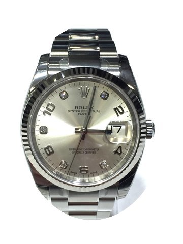 Rolex Datejust 115234 Diamond Grey Dial ...