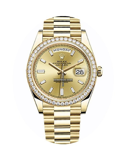 Rolex Day-Date 40 Diamond Bezel...