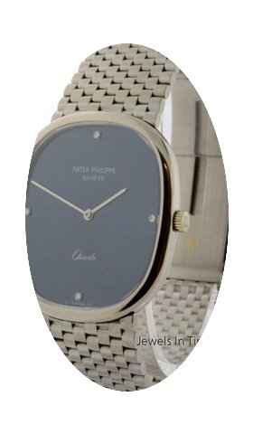 Patek Philippe Ellipse 18k White Gold Bl...