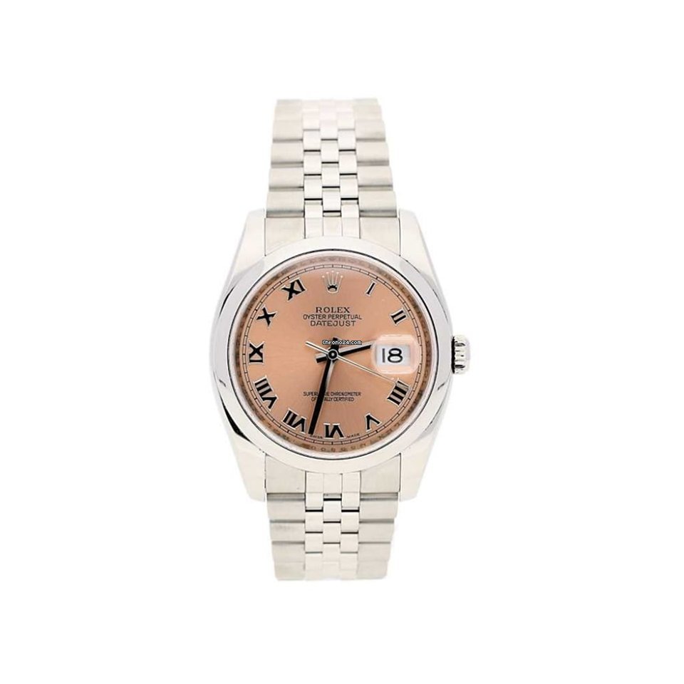 Rolex Datejust 116200 - Pink Roman Dial ...