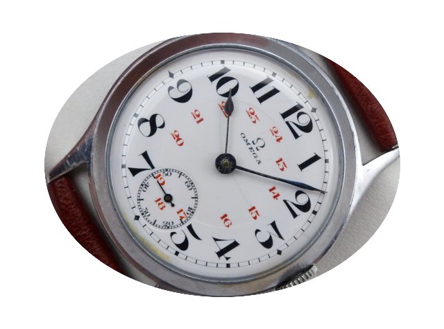 Omega Frühe Armbanduhr - um 1920 - Emai...