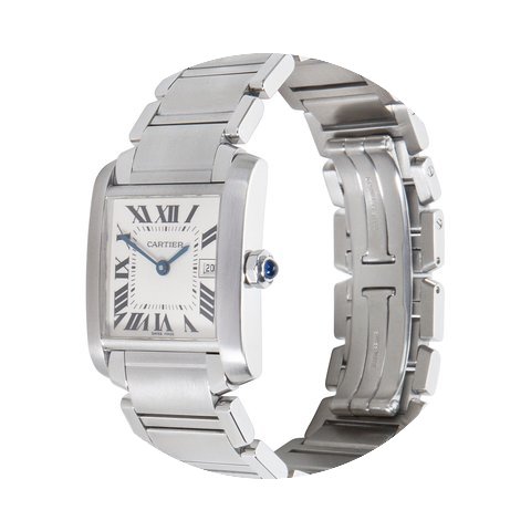 Cartier Mid-size Tank Francaise Stainles...