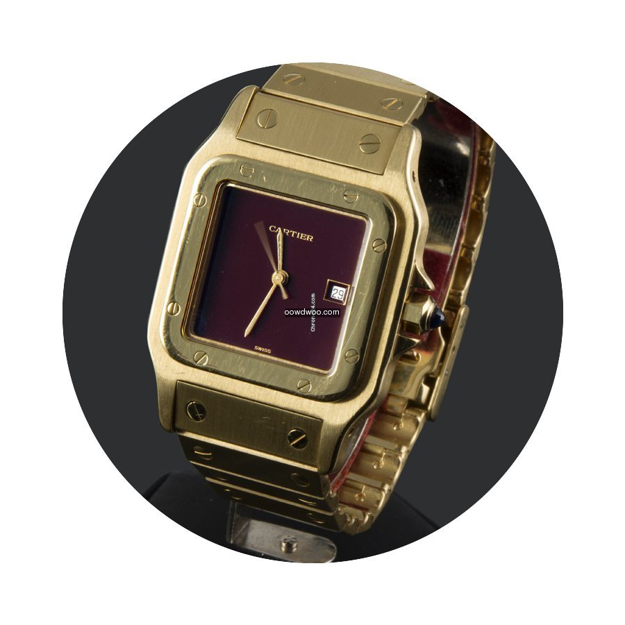 Cartier SANTOS ORO ESFERA GRANATE...